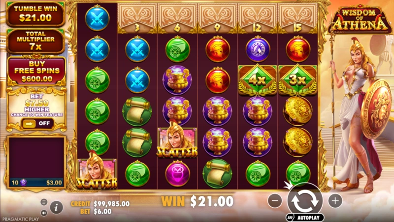 Hra Wisdom of Athena Slot